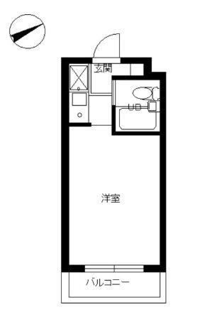 スカイコート後楽園第3 412号室 間取り図