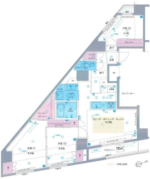 ジェノヴィア駒込駅グリーンヴェール間取り図