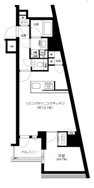 ザ・パークワンズ山吹神楽坂間取り図