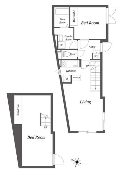 ルクレ千石 101号室 間取り図