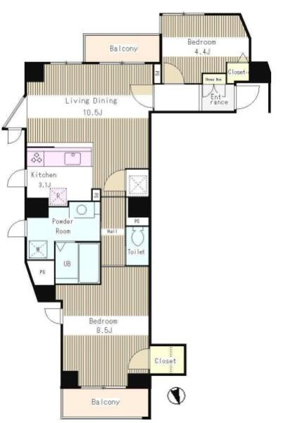 ザ・テラス千駄木 301号室 間取り図