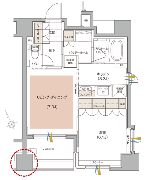 ガーラ・レジデンス文京本郷間取り図