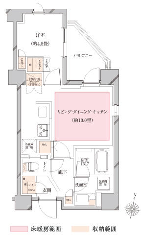 プリマシュロス文京本駒込間取り図