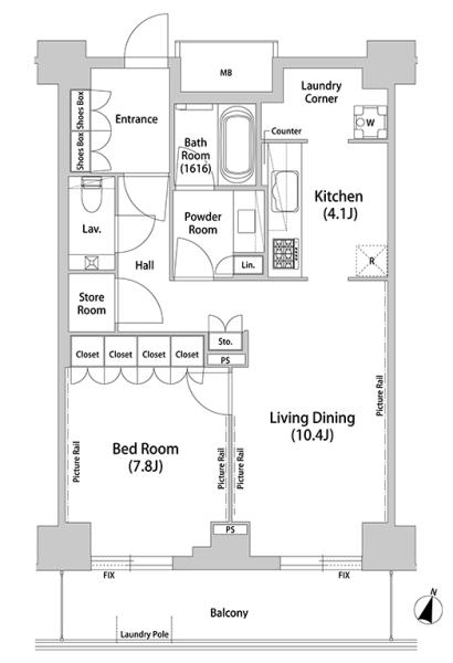 飯田橋ガーデンフラッツ ～Iidabashi Garden Flats～間取り図