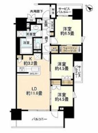 クレヴィア茗荷谷文京の丘間取り図