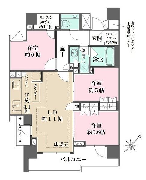 ザ・パークハウス文京千石一丁目間取り図