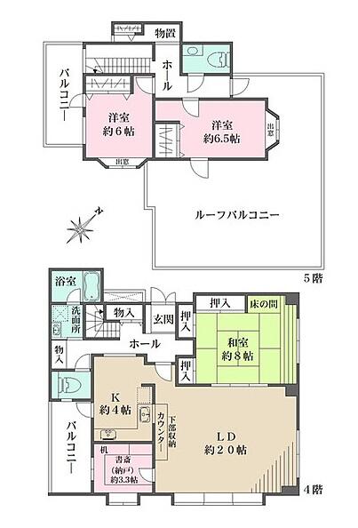 フローラル根津間取り図