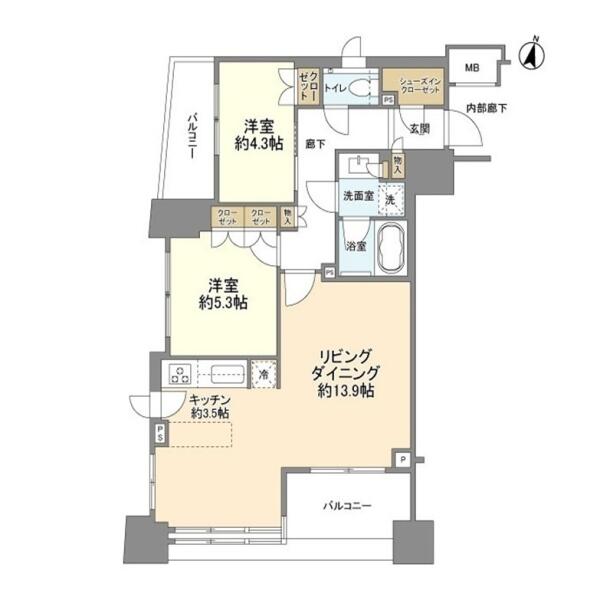 ブランズ文京白山一丁目 1103号室 間取り図