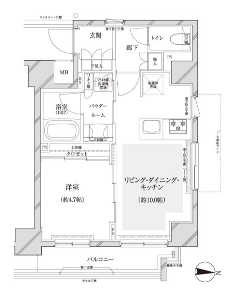 ヴァースクレイシア江戸川橋レーヴ間取り図