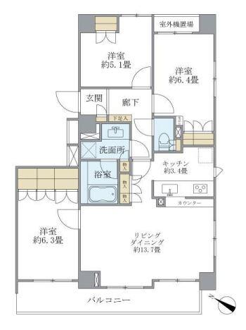 アールヴェール小石川間取り図