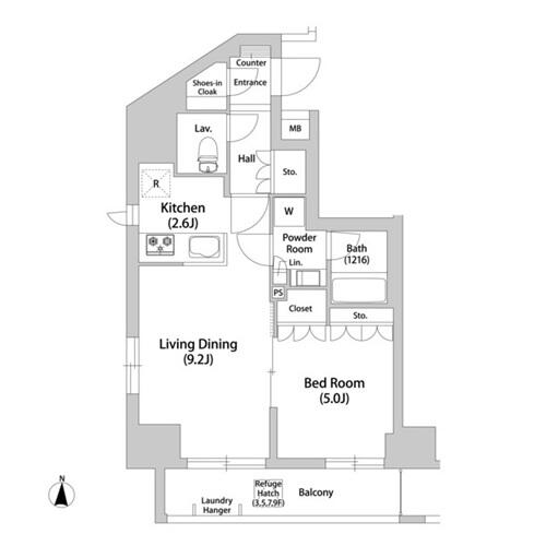 Brisa本郷真砂 401号室 間取り図