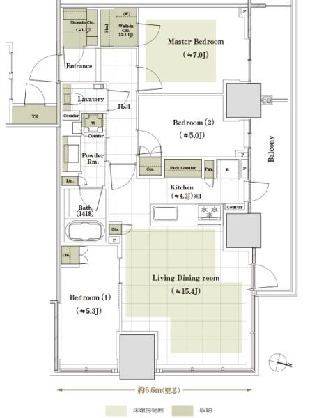 パークコート文京小石川　ザ　タワー間取り図