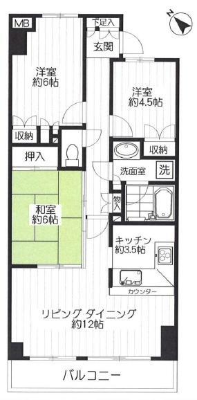 アールヴェール文京白山間取り図