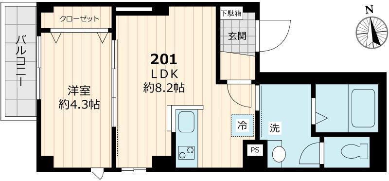カサ・ベラルーチェ御茶ノ水間取り図