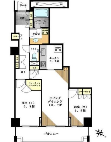 アトラスタワー小石川間取り図