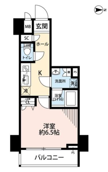 プレール・ドゥーク文京湯島 202号室 間取り図