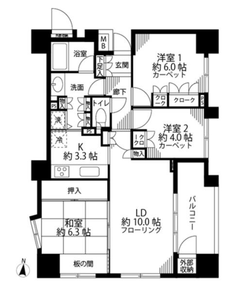 本郷パークホームズ間取り図