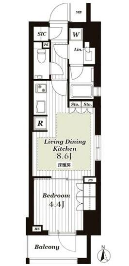 オープンレジデンシア飯田橋間取り図