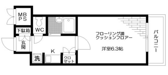 日神パレステージ音羽 602号室 間取り図