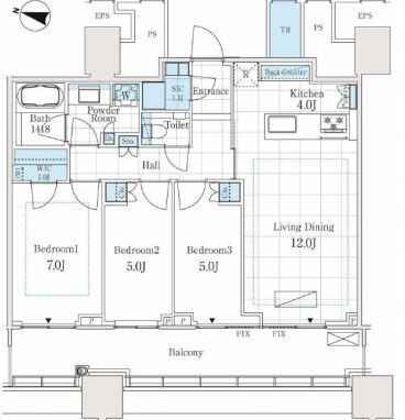 パークコート文京小石川　ザ　タワー間取り図