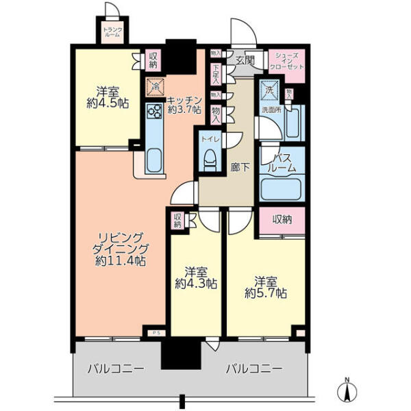文京 GARDEN THE SOUTH間取り図