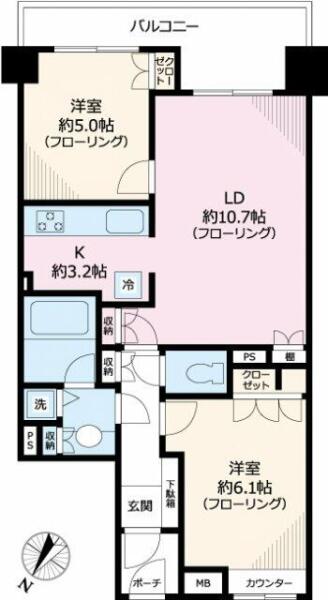 グランヴェール小石川播磨坂間取り図