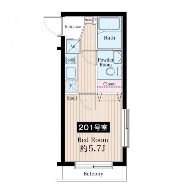 コンフォート白山 301号室 間取り図
