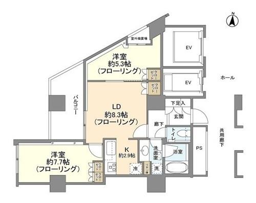 プラウドタワー本郷東大前間取り図