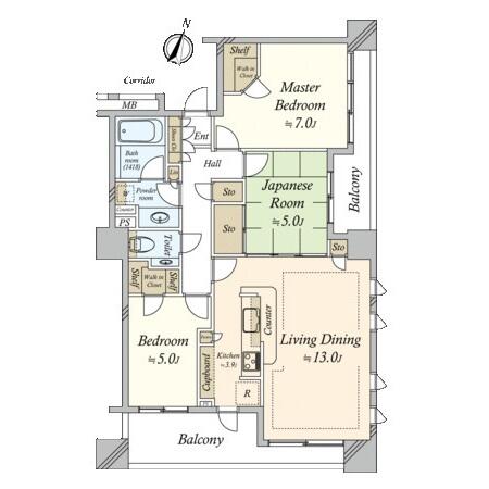 THE TOWER KOISHIKAWA 902号室 間取り図