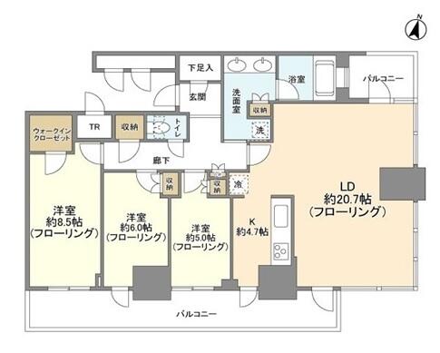 パークコート文京小石川　ザ　タワー間取り図