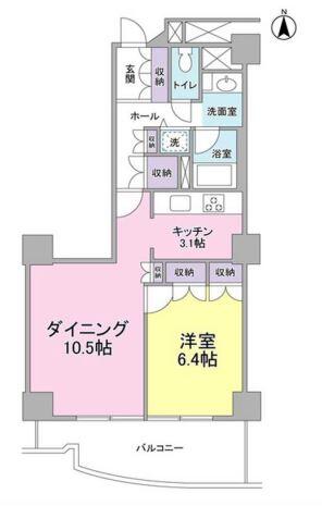 文京グリーンコートビュータワー本駒込B棟間取り図