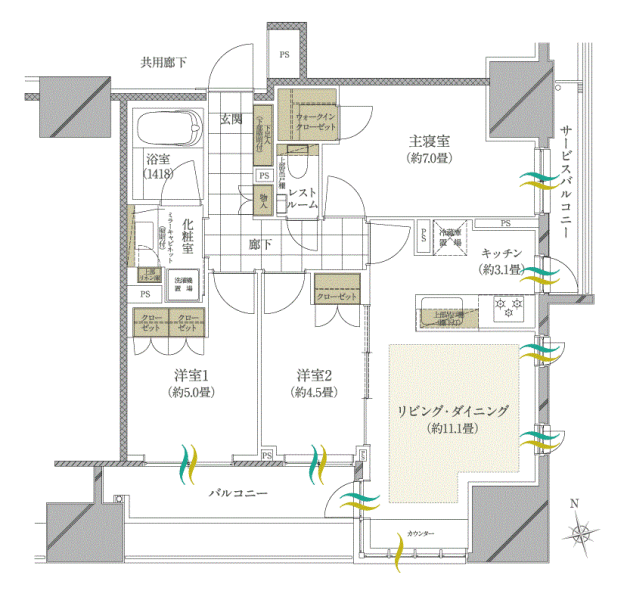 ディアナコート文京本郷台間取り図