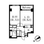 ヒルコート千駄木 403 間取り図