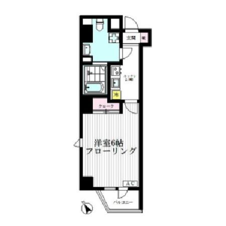 モトパーク御茶ノ水 501号室 間取り図