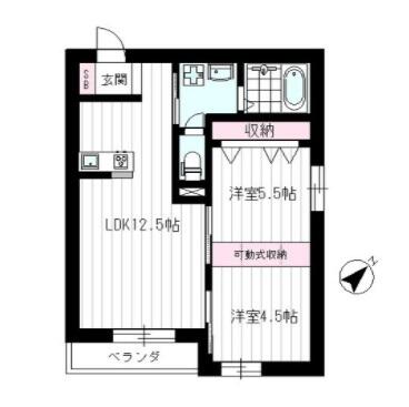 コリーヌミキ 201号室 間取り図