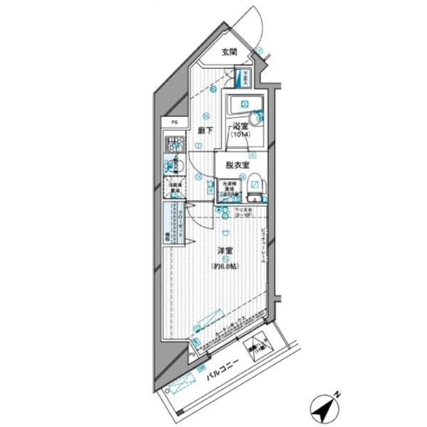メインステージ文京小石川 203号室 間取り図
