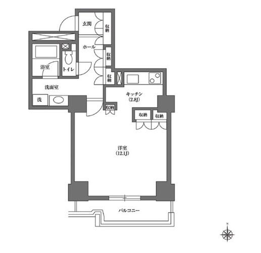 文京グリーンコートビュータワー本駒込B棟 B405号室 間取り図