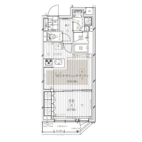 REGALIZ文京大塚（レガリス文京大塚） 106号室 間取り図