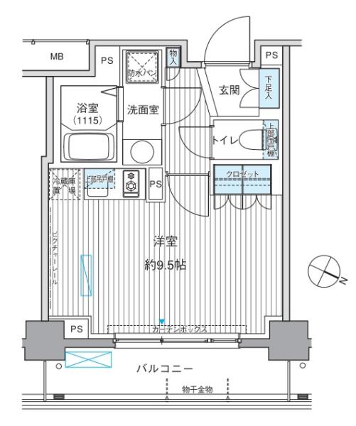 ヒューリックレジデンス茗荷谷 310号室 間取り図