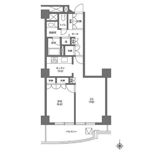 文京グリーンコートビュータワー本駒込B棟間取り図