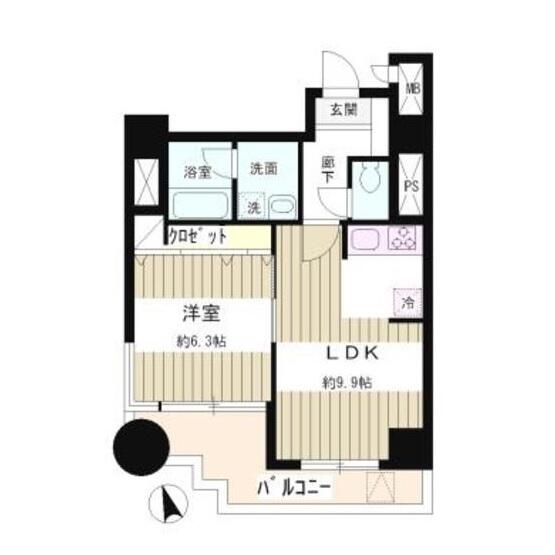 グリーンコート 202号室 間取り図