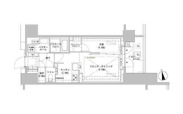 パークスフィア牛込神楽坂間取り図