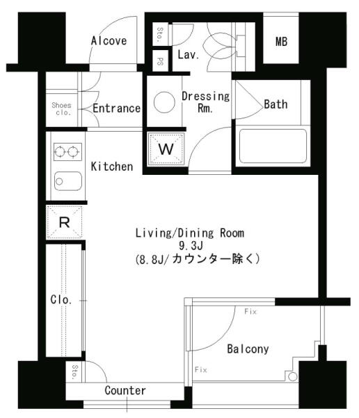 パークアクシス神楽坂ステージ間取り図