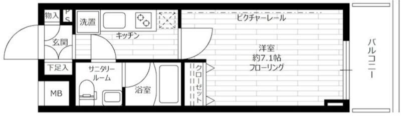 ステージファースト本郷 602号室 間取り図