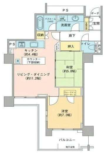 アトラスタワー小石川間取り図