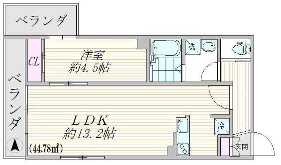 フェリーチェ東大前間取り図