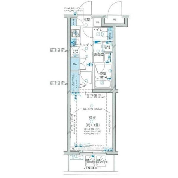 パレステュディオ音羽 307号室 間取り図