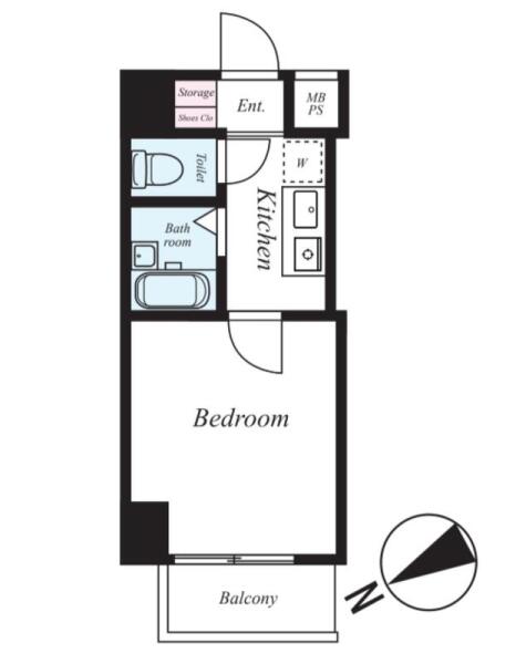 菱和パレス文京南 104号室 間取り図