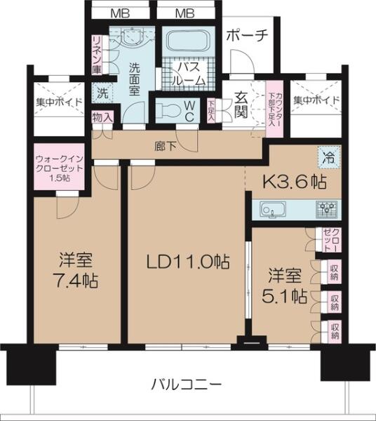 ヴィークコート小石川後楽園間取り図