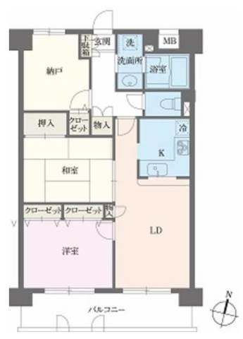 本駒込Kマンション 504号室 間取り図